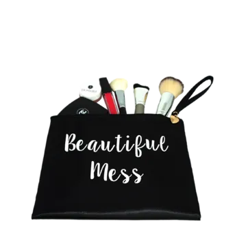 Satin Cosmetic Bag with Strap
