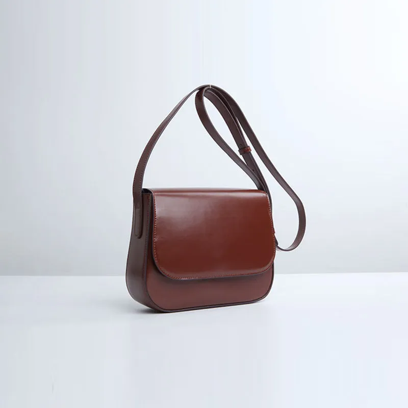 Simplify Womens Leather Saddle Bag Crossbody Bags Purse for Women