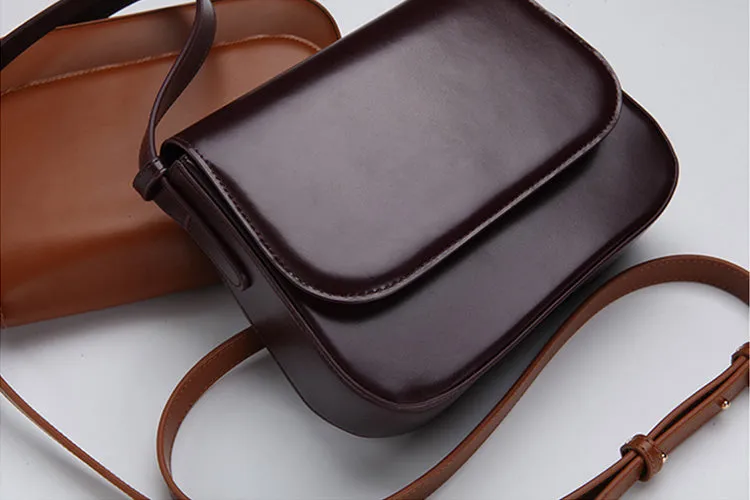 Simplify Womens Leather Saddle Bag Crossbody Bags Purse for Women