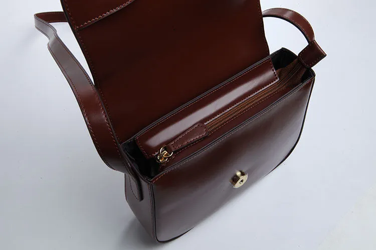 Simplify Womens Leather Saddle Bag Crossbody Bags Purse for Women