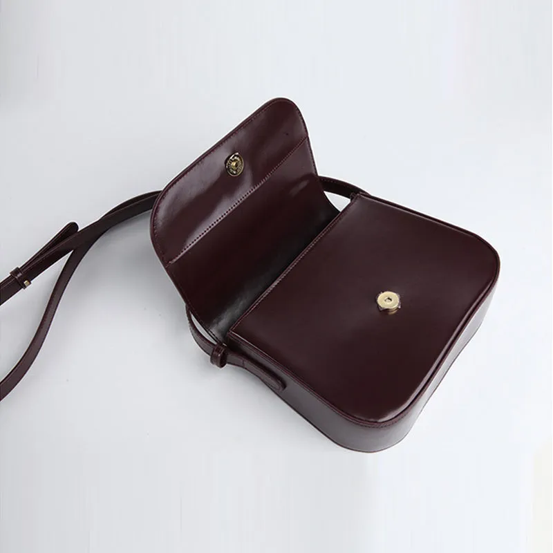 Simplify Womens Leather Saddle Bag Crossbody Bags Purse for Women