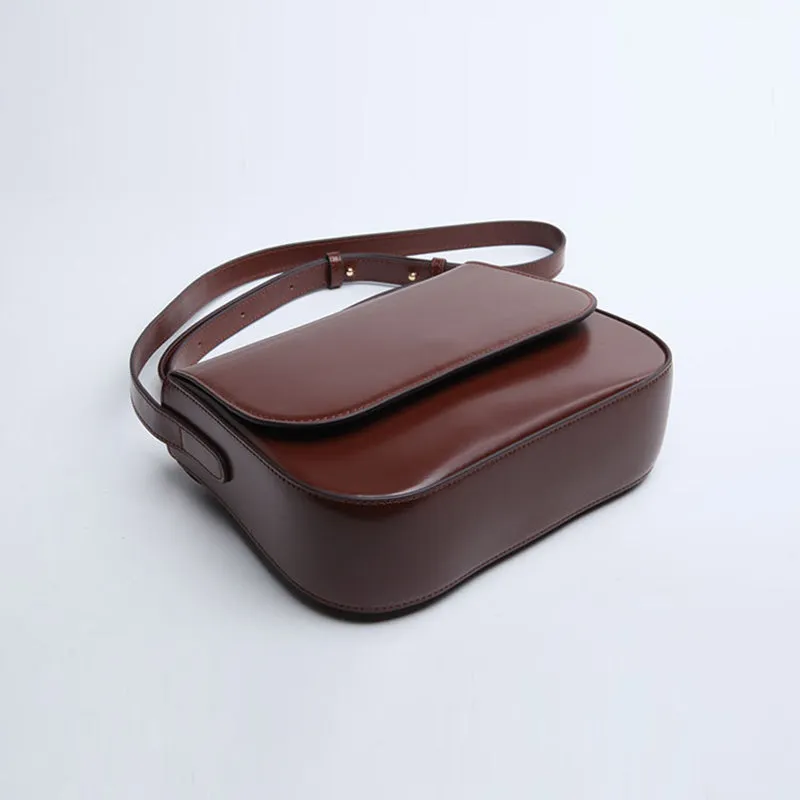 Simplify Womens Leather Saddle Bag Crossbody Bags Purse for Women