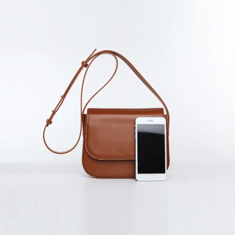 Simplify Womens Leather Saddle Bag Crossbody Bags Purse for Women