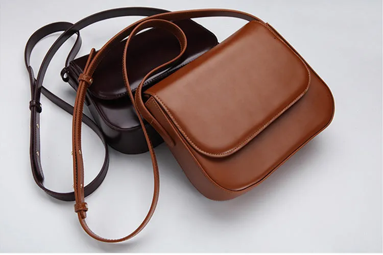 Simplify Womens Leather Saddle Bag Crossbody Bags Purse for Women