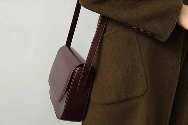 Simplify Womens Leather Saddle Bag Crossbody Bags Purse for Women