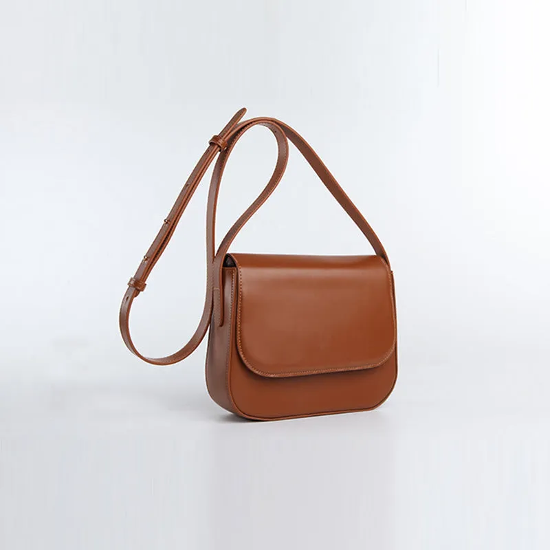Simplify Womens Leather Saddle Bag Crossbody Bags Purse for Women