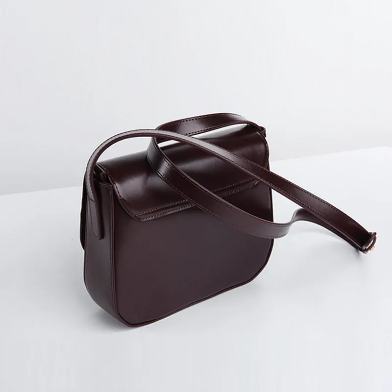 Simplify Womens Leather Saddle Bag Crossbody Bags Purse for Women
