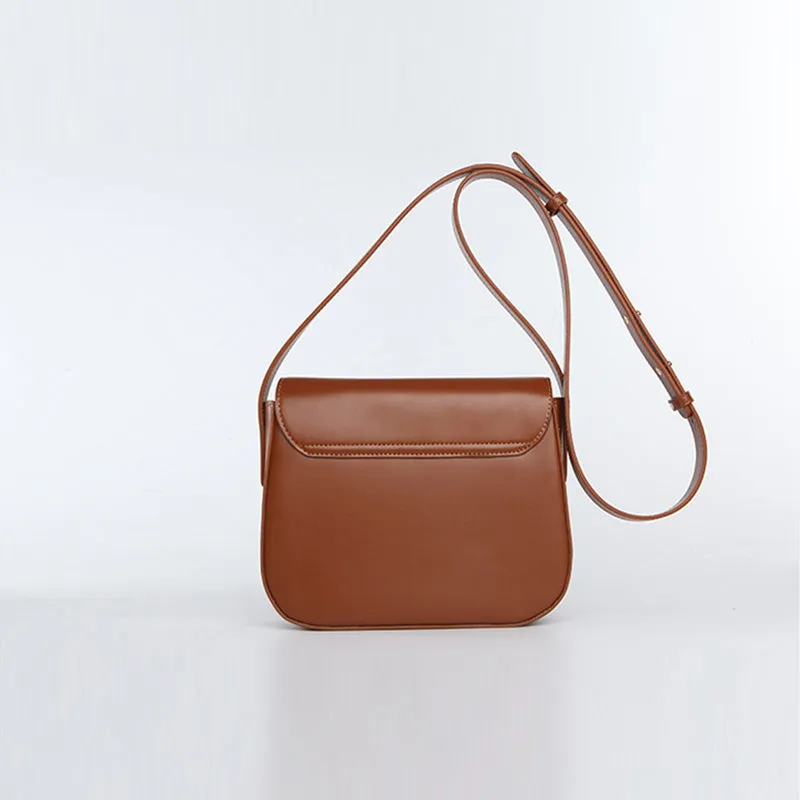 Simplify Womens Leather Saddle Bag Crossbody Bags Purse for Women