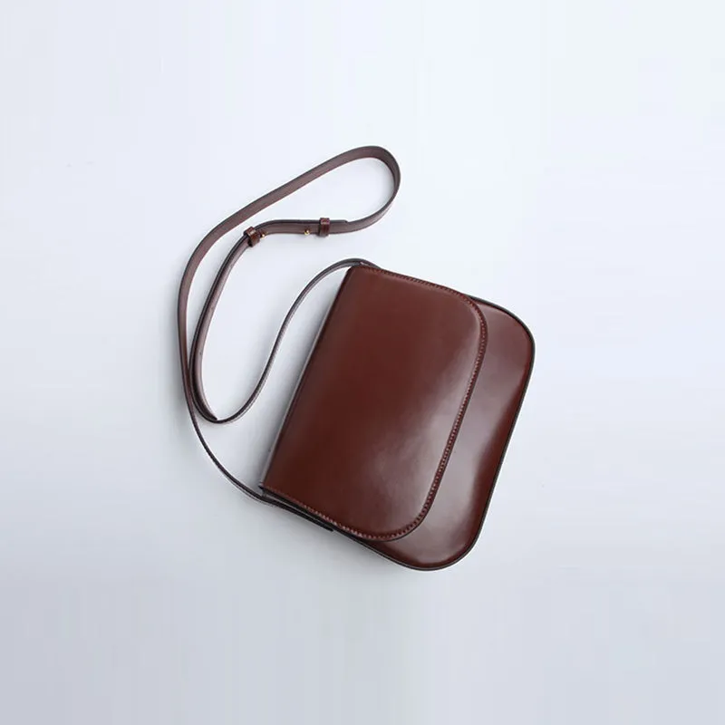 Simplify Womens Leather Saddle Bag Crossbody Bags Purse for Women