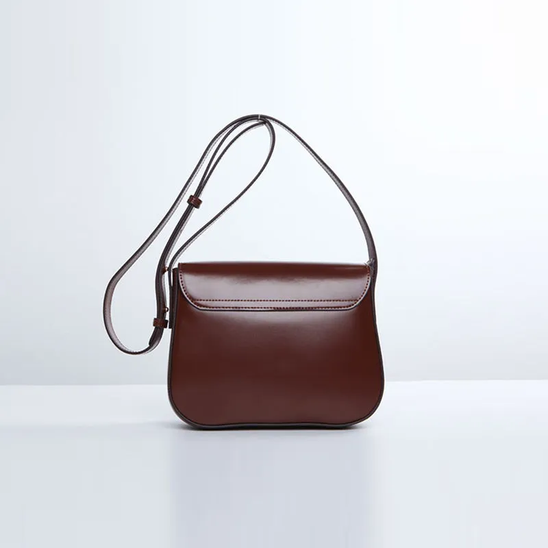 Simplify Womens Leather Saddle Bag Crossbody Bags Purse for Women