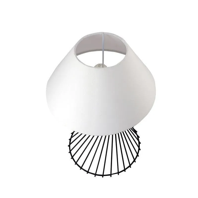 Spiral Affairs Black Table Lamp - White