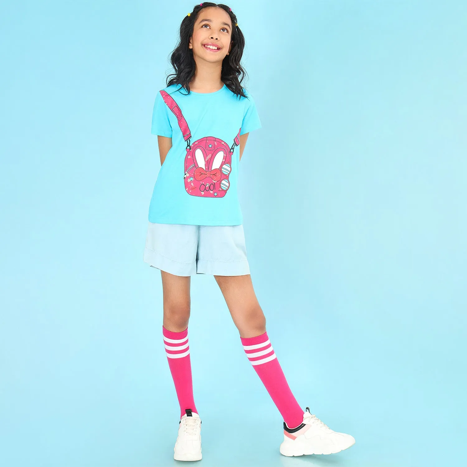Stylish Blue Girls Tshirt