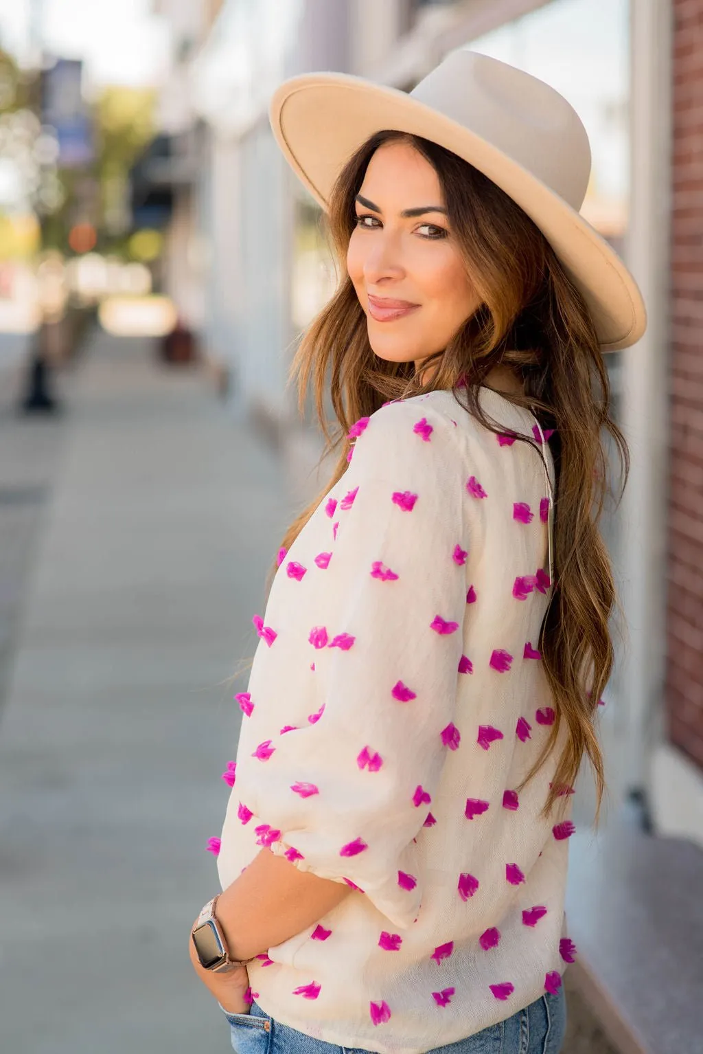 Stylish Dot 3/4 Blouse
