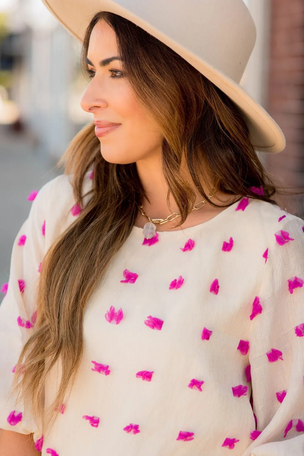 Stylish Dot 3/4 Blouse