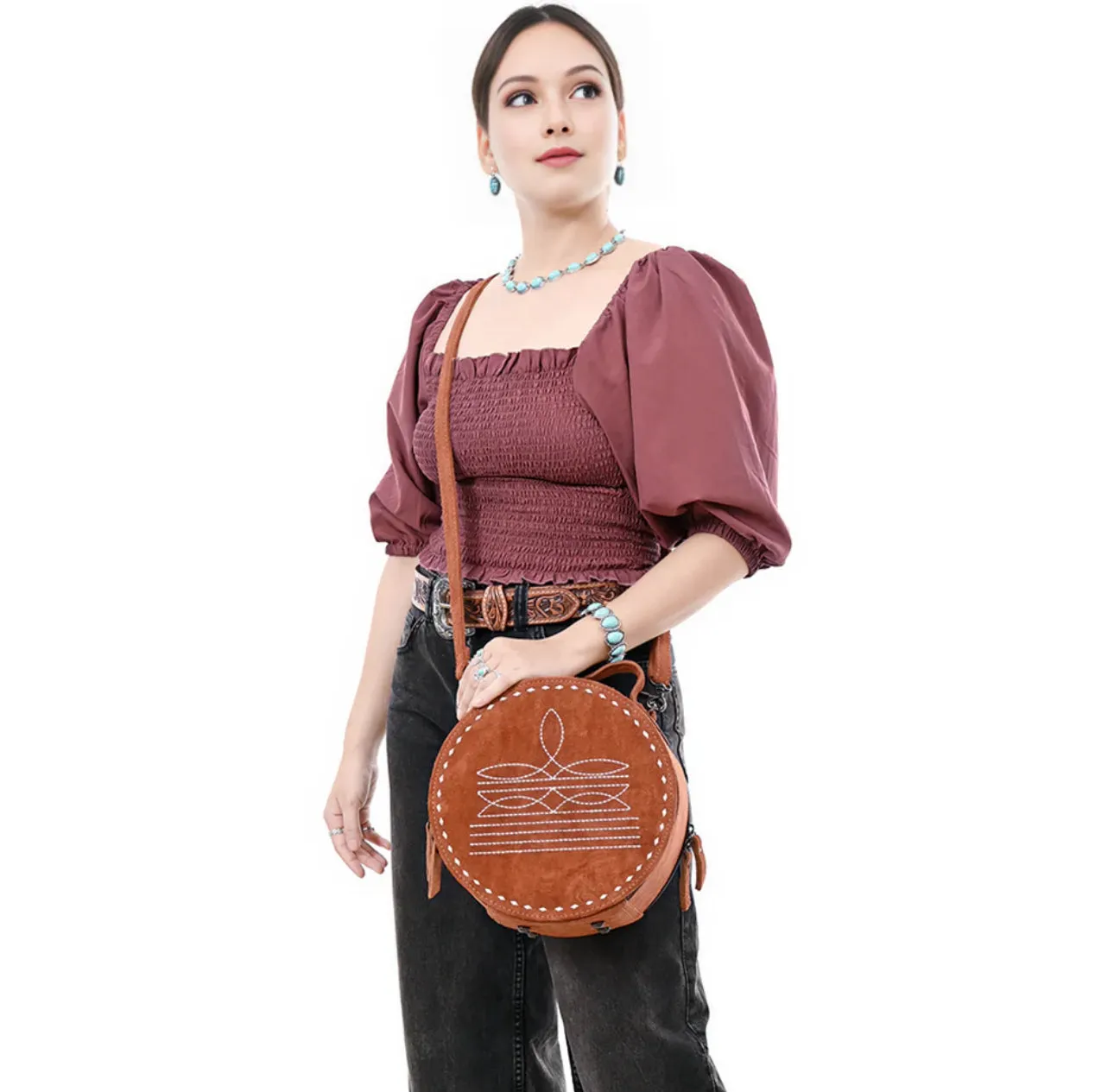 Suede Canteen Purse