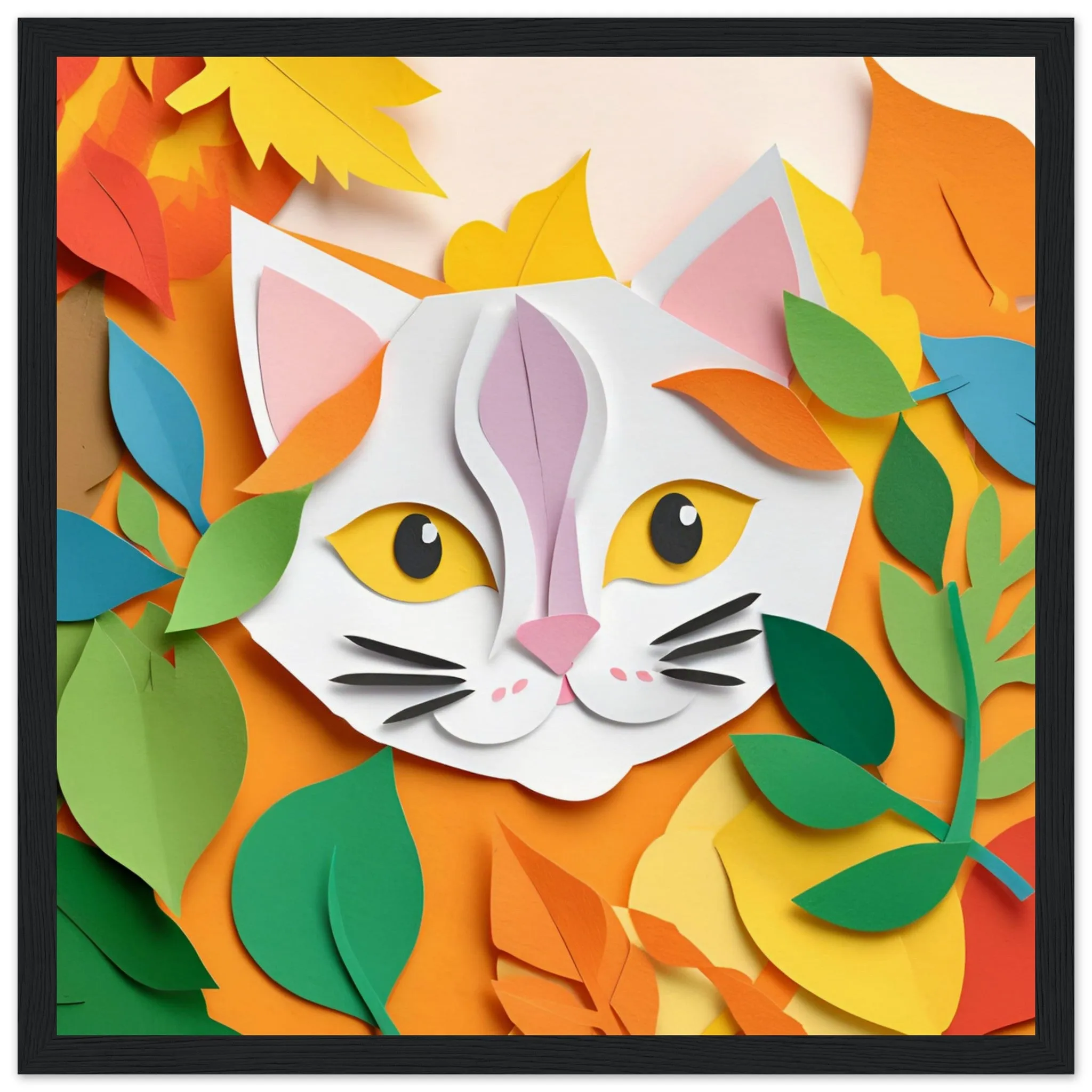 The beauty of paper animal art: Cat (5 Designs)