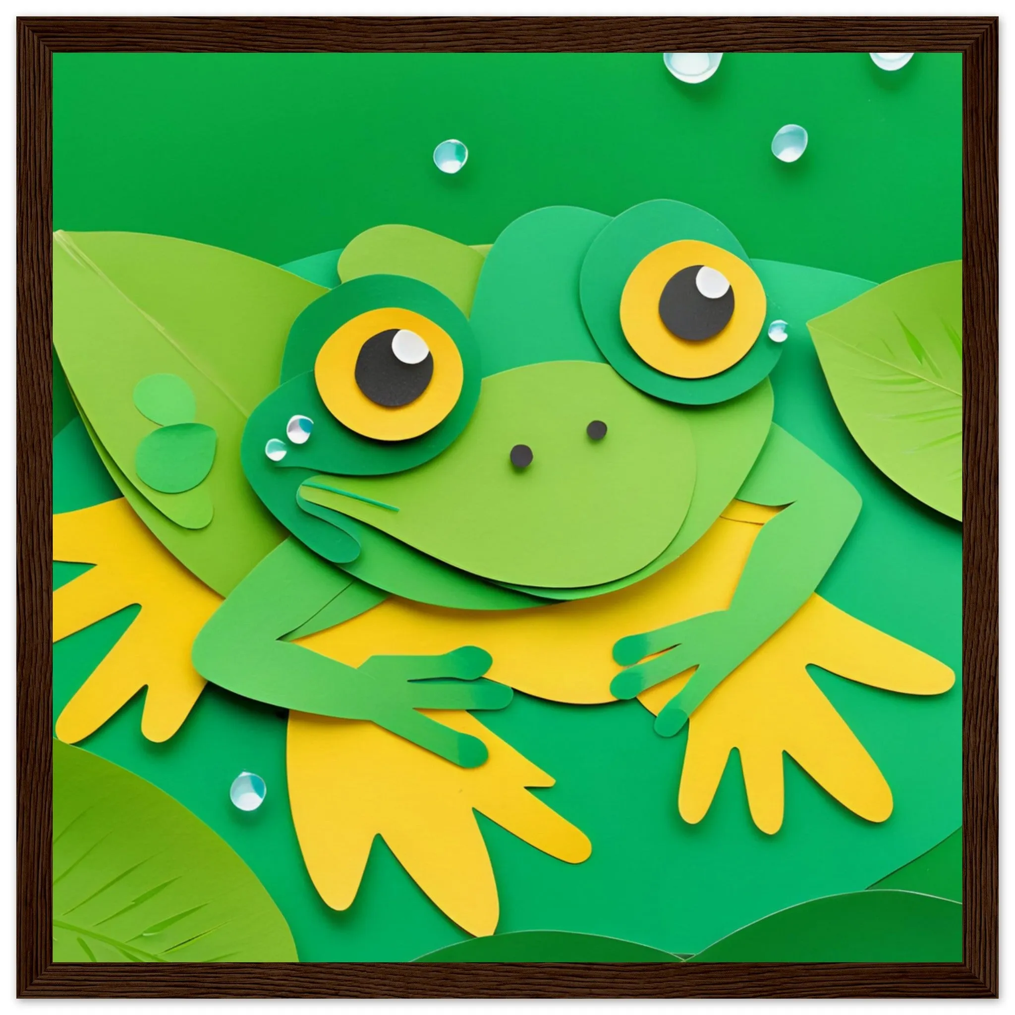 The beauty of paper animal art: Frog