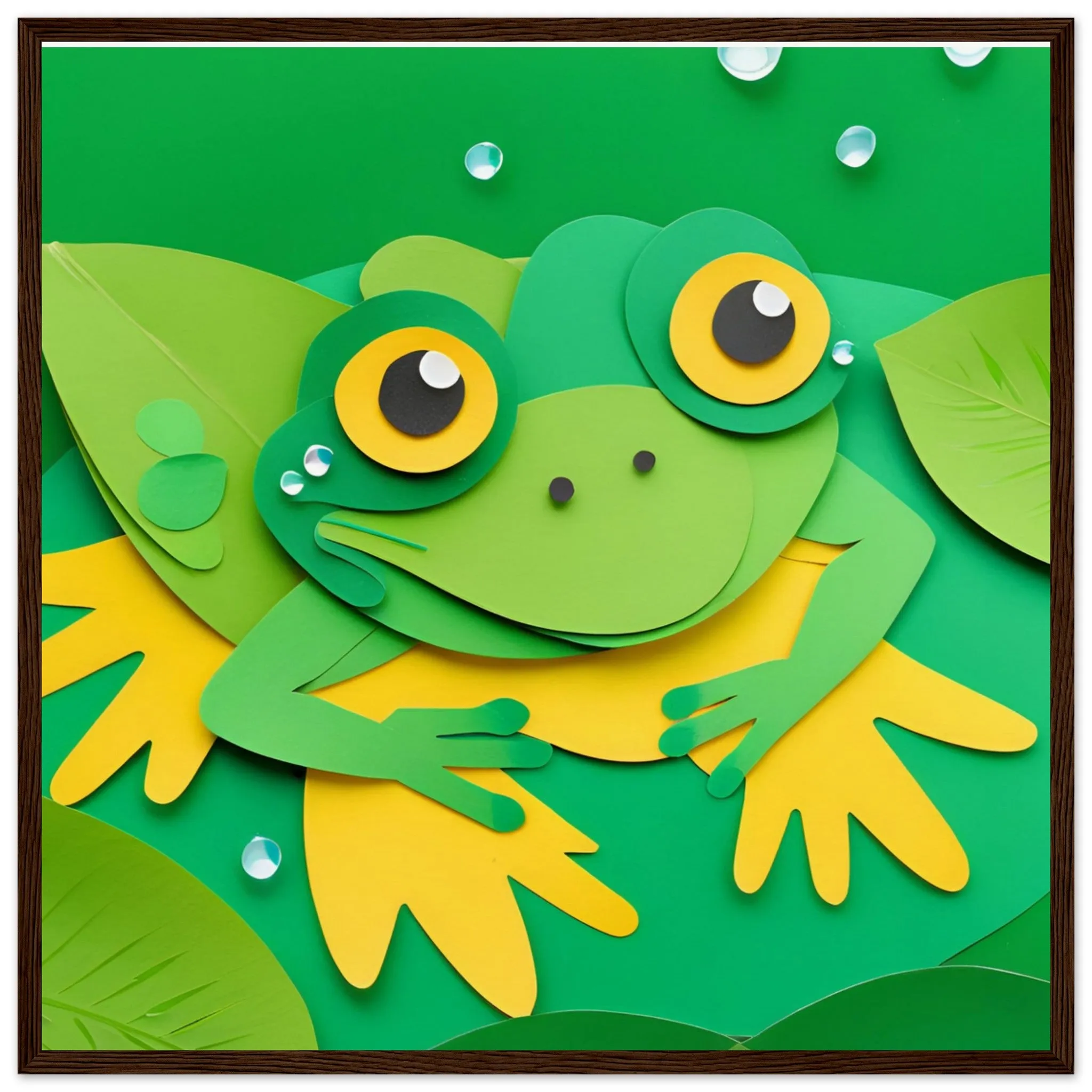The beauty of paper animal art: Frog