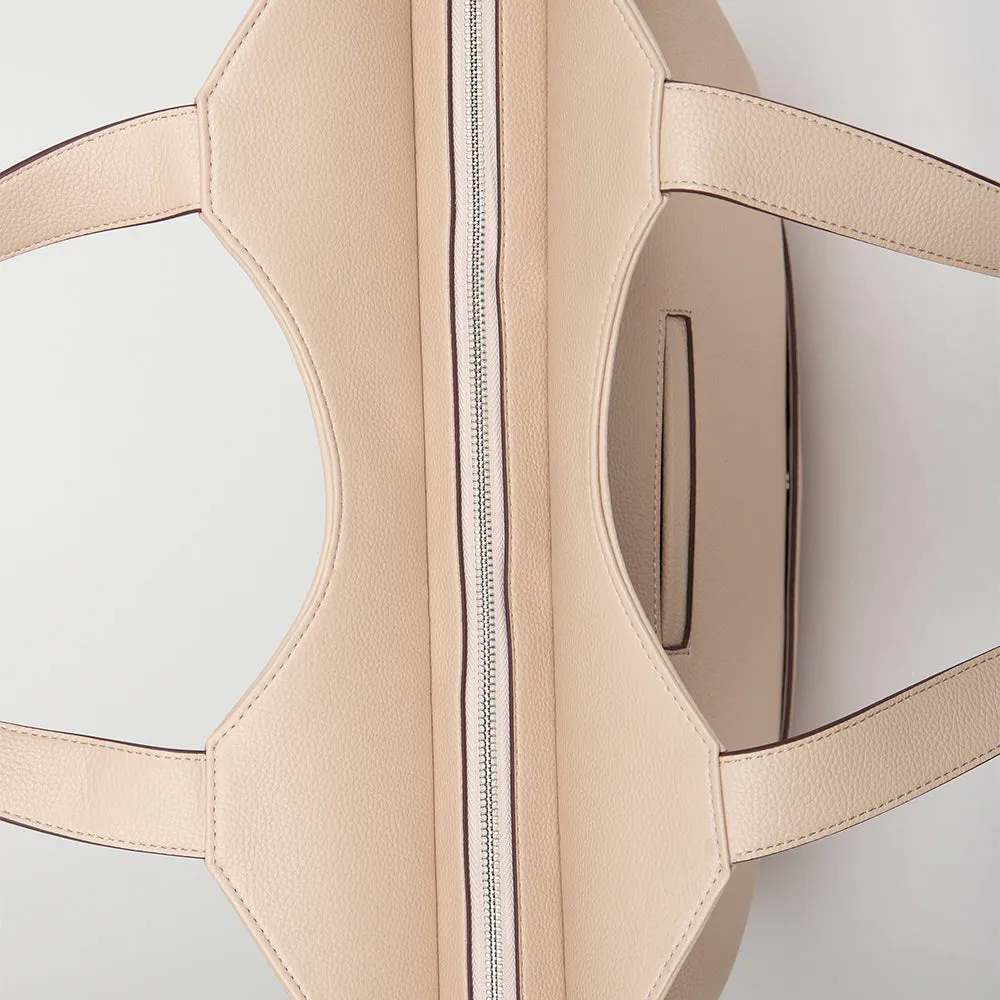The Sheila - Almond Vegan Leather Tote Bag