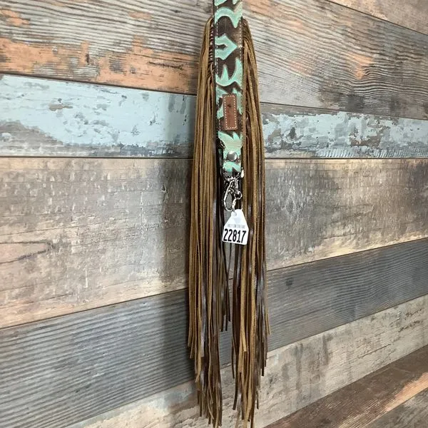 Western Mini Leather Fringe Strap 48" #22817