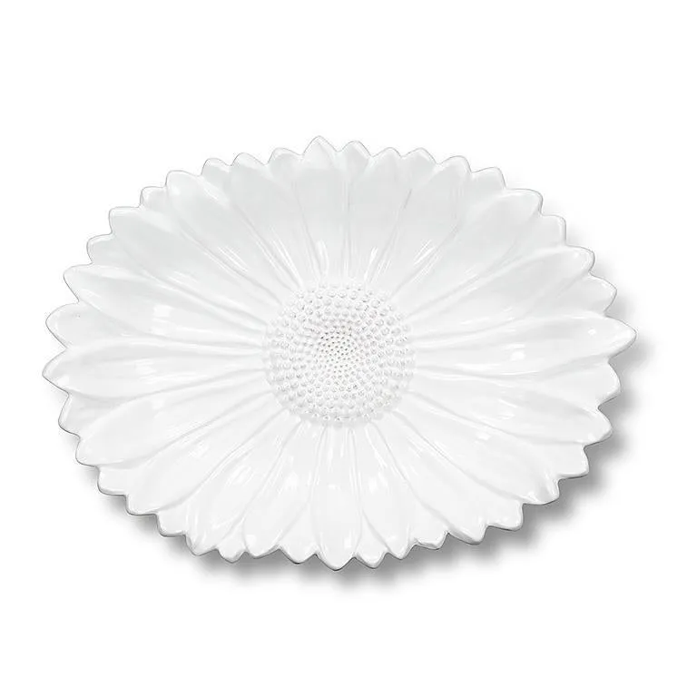 White Flower Platter Large 11.5"