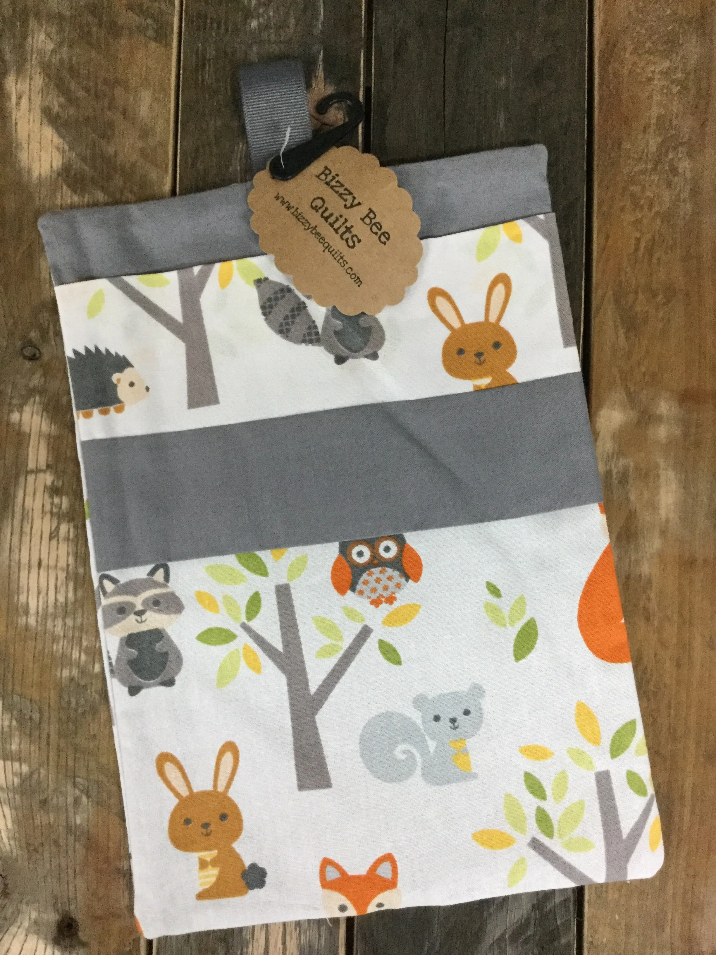 White Woodland Diaper/Wipee Case