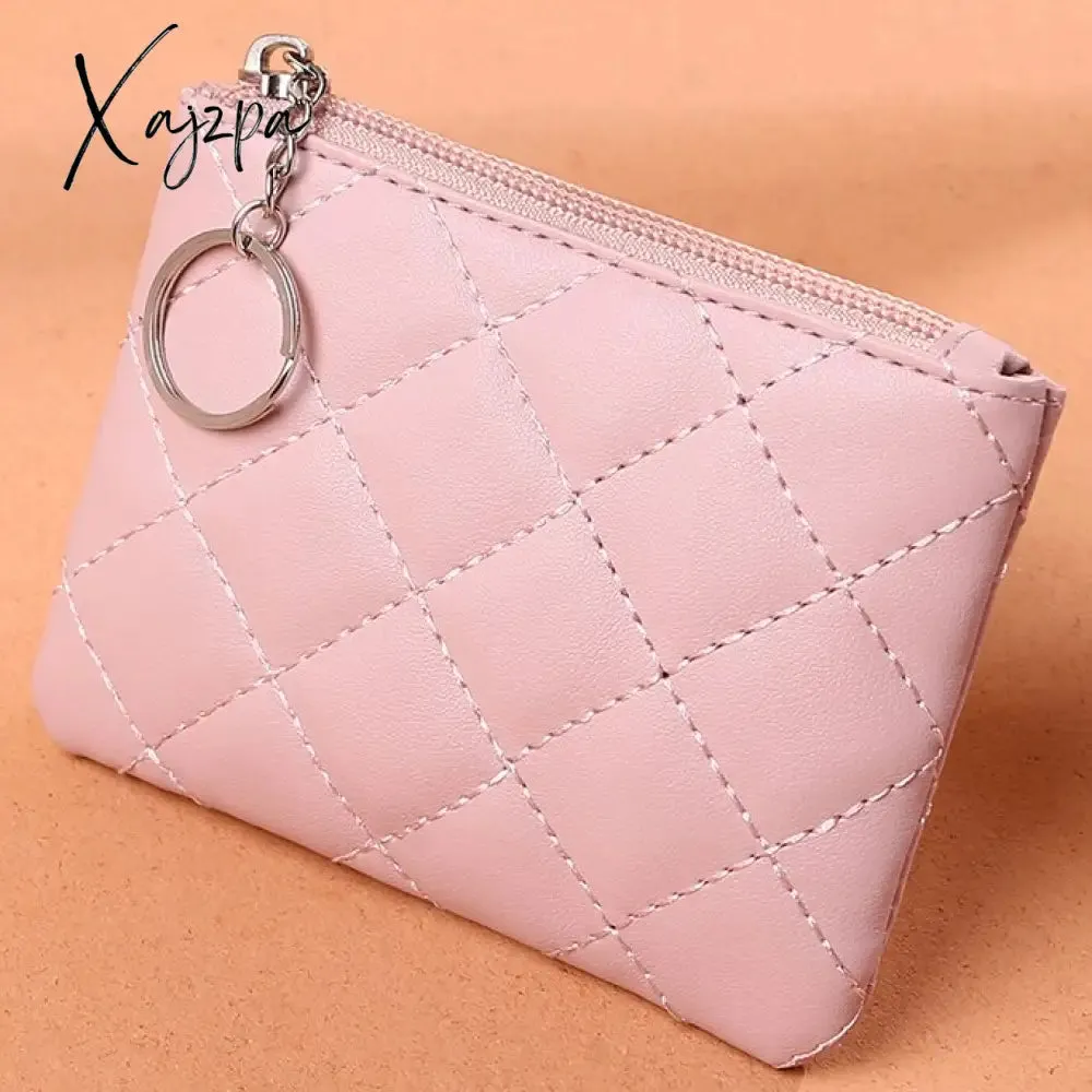 Xajzpa - Fashion Leather Coin Purse Women Small Wallet Change Purses Mini Zipper Money Bags Children's Pocket Wallets Key Holder