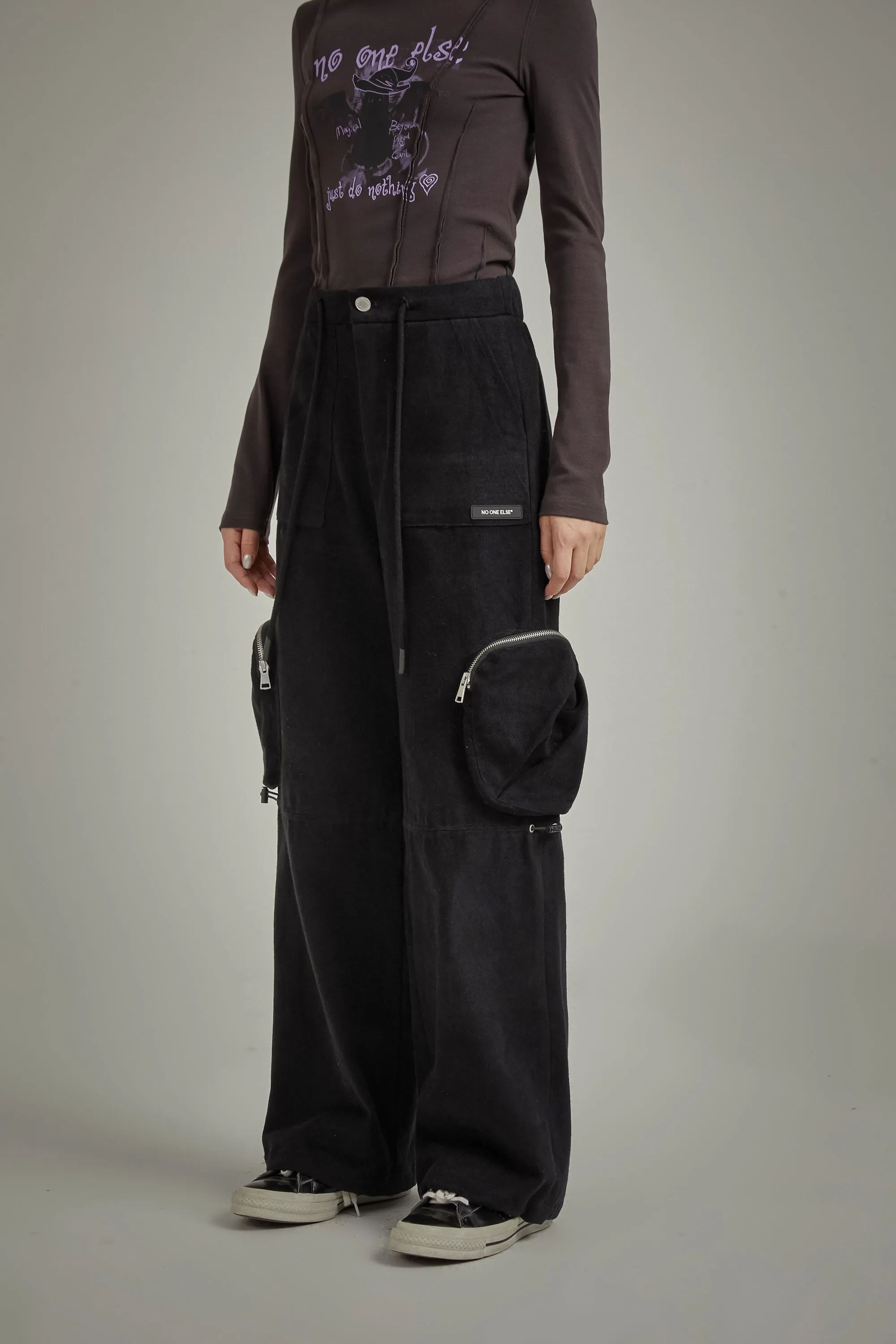 Zipper Pocket Casual Pants