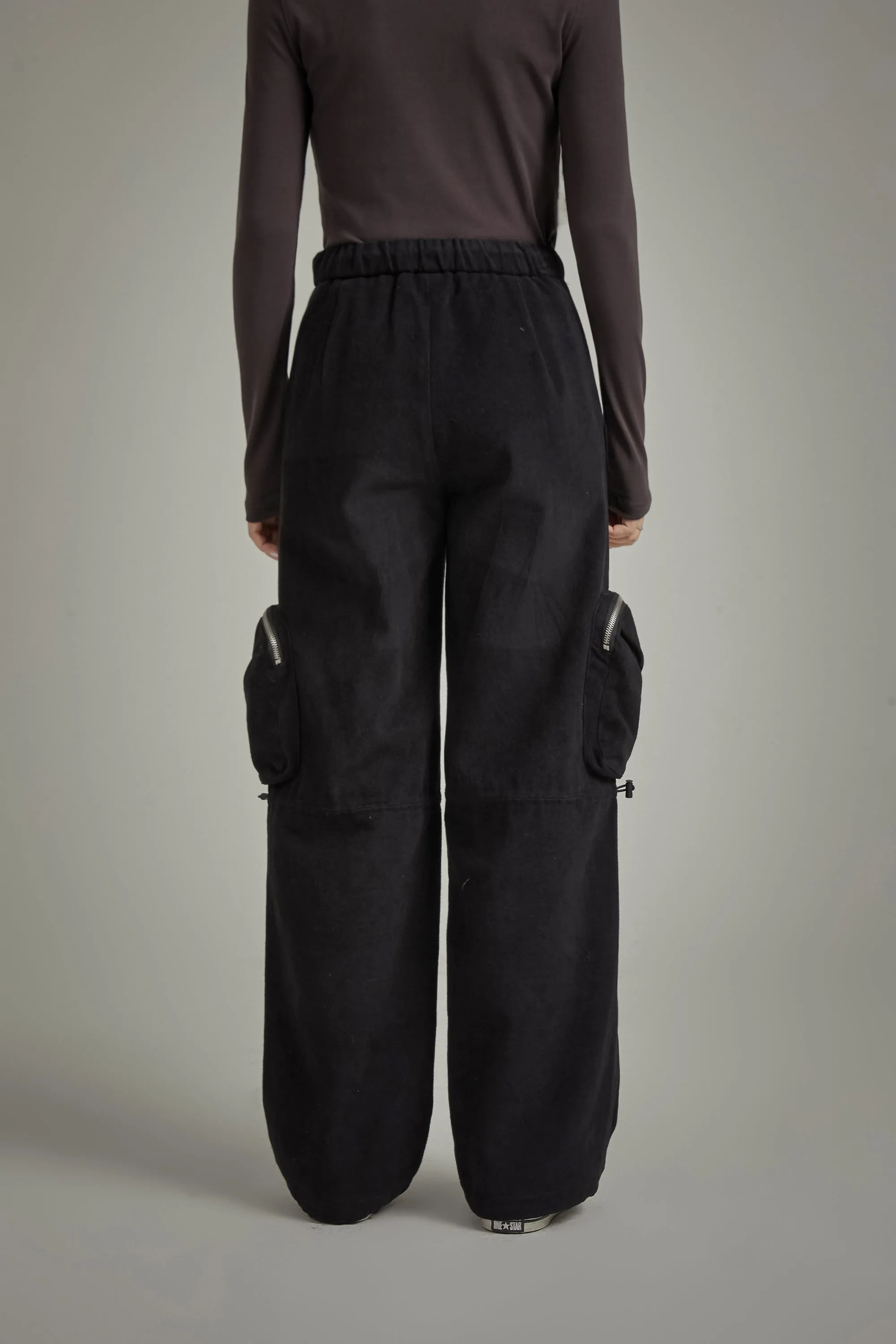 Zipper Pocket Casual Pants